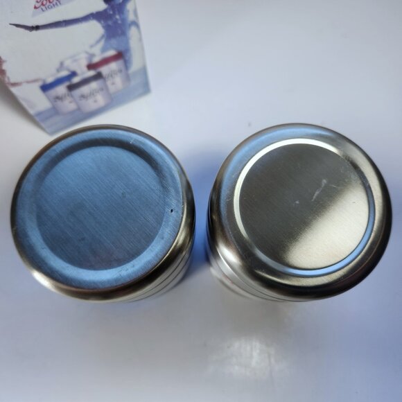 Coors Light Silver Bullet Beer Can Bottle Koozie Coozie Stainless Steel New (2) - Picture 5 of 10